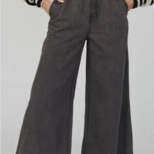Three Bird Nest Washed Black Simply You Wide Leg Jeans - Size - Medium - NWT